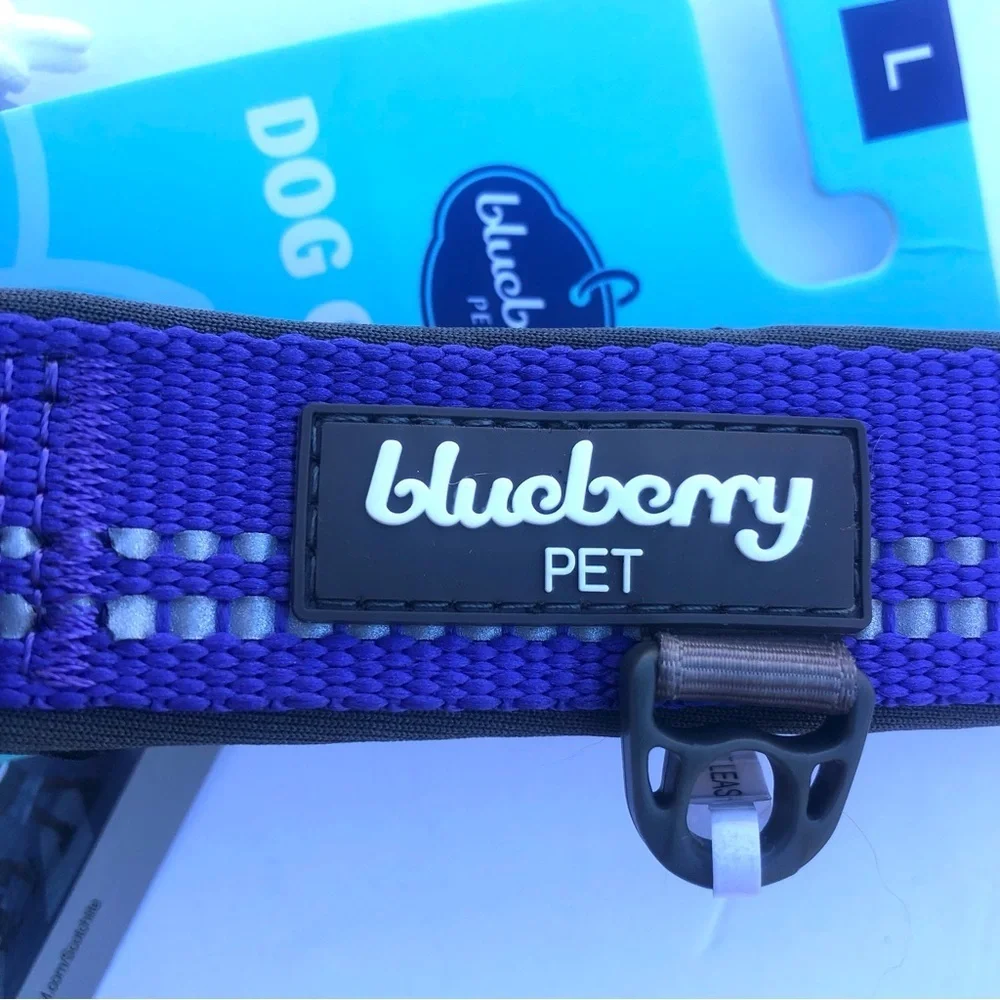 NWT Blueberry Pet padded Reflective dog collar L